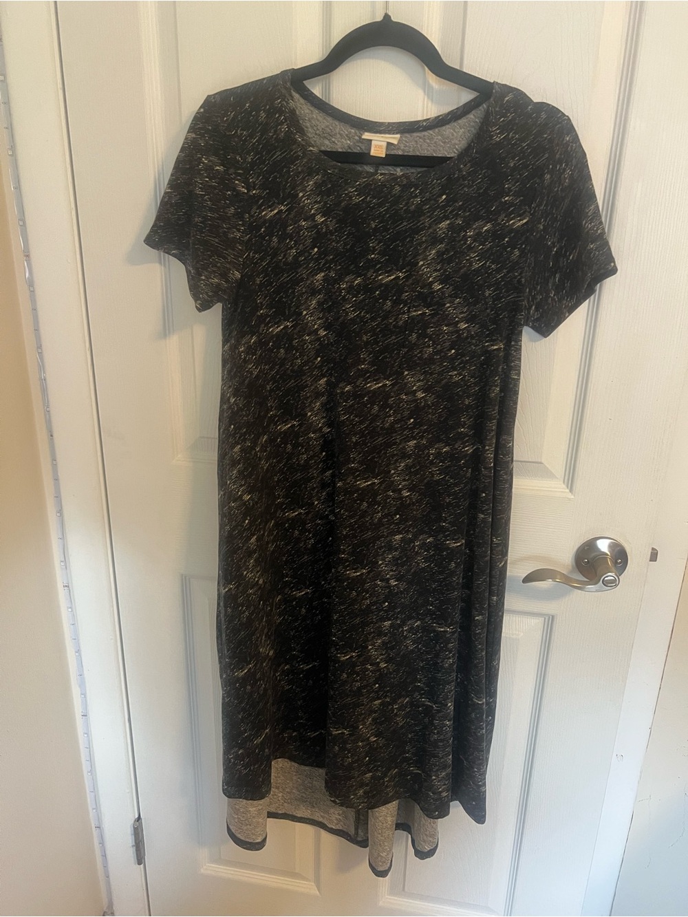 Women LuLaRoe Carly Black Marled Dress